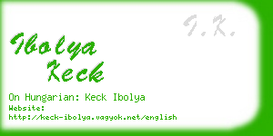 ibolya keck business card